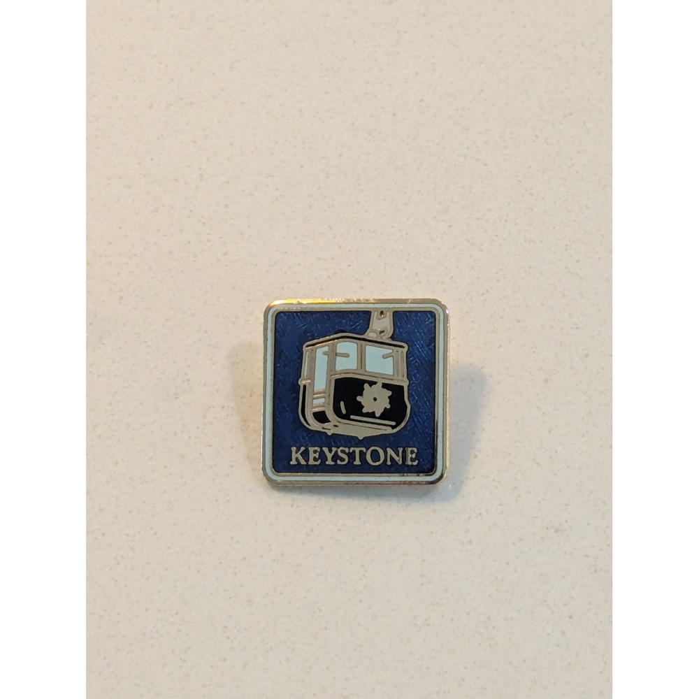 Vintage Keystone Ski Resort Gondola Pin Colorado Skiing Enamel Lapel Souvenir